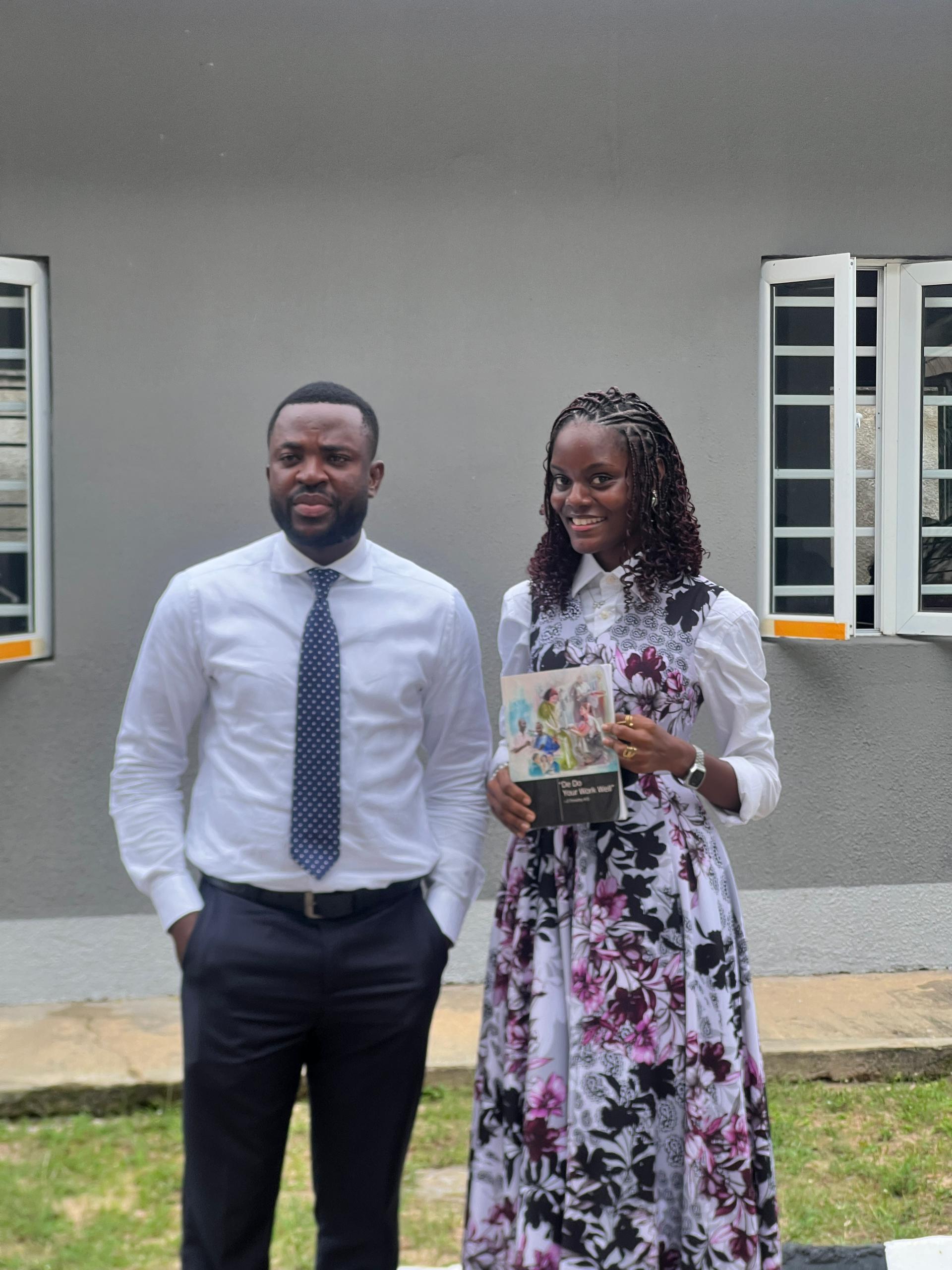 Ruth and Martins standing together in the field